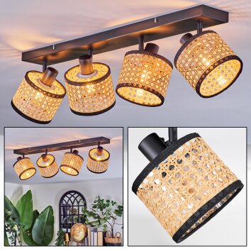 Ramila Plafonnier, Spot de plafond Noir, 4 lumières