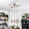 Ramila Suspension, Suspension Écru, Noir, 3 lumières
