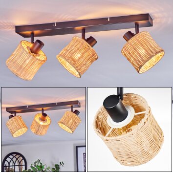 Cavaca Plafonnier, Spot de plafond Noir, 3 lumières