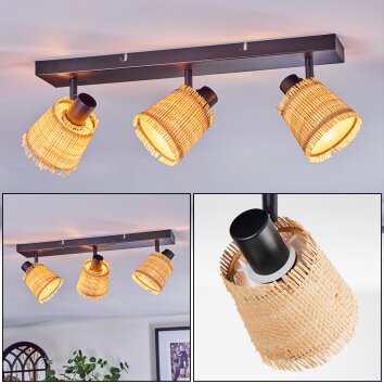 Lindberg Plafonnier, Spot de plafond Noir, 3 lumières