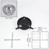 Gastor Plafonnier, Boule lumineuse 25 cm Clair, Fumé, 3 lumières
