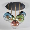 Gastor Plafonnier, Boule lumineuse Laiton, Noir, 5 lumières