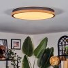 Coentral Plafonnier, Panel LED Noir, 1 lumière