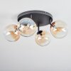 Chehalis Plafonnier, Boule lumineuse Ambre, Clair, 4 lumières Chehalis Plafonnier, Boule lumineuse Ambre, Clair, 4 lumières