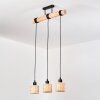 Cavaca Suspension, Suspension Écru, Noir, 3 lumières