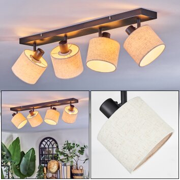 Bassagoda Plafonnier, Spot de plafond Noir, 4 lumières Bassagoda Plafonnier, Spot de plafond Noir, 4 lumières