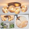 Chehalis Plafonnier, Boule lumineuse 30 cm Ambre, 4 lumières