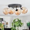 Chehalis Plafonnier, Boule lumineuse 30 cm Ambre, 4 lumières