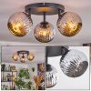 Ripoll Plafonnier, Boule lumineuse Chrome, Fumé, 3 lumières
