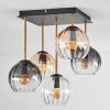 Koyoto Plafonnier, Boule lumineuse Or, Noir, 5 lumières