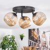 Koyoto Plafonnier, Boule lumineuse Ambre, 3 lumières