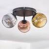 Ripoll Plafonnier, Boule lumineuse Chrome, Or, Clair, Cuivré, Fumé, 3 lumières