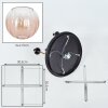 Koyoto Plafonnier, Boule lumineuse Laiton, Noir, 5 lumières