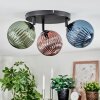 Chehalis Plafonnier, Boule lumineuse Bleu, Vert, Cuivré, 3 lumières