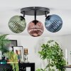Chehalis Plafonnier, Boule lumineuse Bleu, Vert, Cuivré, 3 lumières
