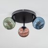 Chehalis Plafonnier, Boule lumineuse 44 cm Bleu, Vert, Cuivré, 3 lumières