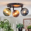 Chehalis Plafonnier, Boule lumineuse 44 cm Bleu, Vert, Cuivré, 3 lumières