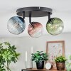 Chehalis Plafonnier, Boule lumineuse Bleu, Vert, Clair, Cuivré, 3 lumières