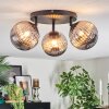 Chehalis Plafonnier, Boule lumineuse 25 cm Fumé, 3 lumières