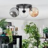 Chehalis Plafonnier, Boule lumineuse 25 cm Ambre, Clair, Fumé, 3 lumières