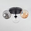 Chehalis Plafonnier, Boule lumineuse 25 cm Ambre, Clair, Fumé, 3 lumières
