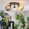 Chehalis Plafonnier, Boule lumineuse 25 cm Ambre, Clair, Fumé, 3 lumières