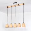 Lindberg Suspension, Suspension Écru, Noir, 5 lumières