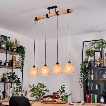 Lindberg Suspension, Suspension Écru, Noir, 4 lumières