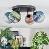 Chehalis Plafonnier, Boule lumineuse 30 cm Bleu, Vert, Clair, Cuivré, 4 lumières
