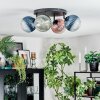 Chehalis Plafonnier, Boule lumineuse 30 cm Bleu, Vert, Clair, Cuivré, 4 lumières