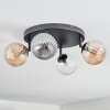 Chehalis Plafonnier, Boule lumineuse Ambre, Clair, Fumé, 4 lumières