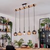 Koyoto Suspension, Boule lumineuse, Suspension Écru, Noir, 5 lumières