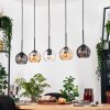 Koyoto Suspension, Boule lumineuse, Suspension Écru, Noir, 5 lumières