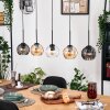 Koyoto Suspension, Boule lumineuse, Suspension Écru, Noir, 5 lumières