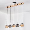 Koyoto Suspension, Boule lumineuse, Suspension Écru, Noir, 5 lumières