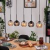 Koyoto Suspension, Boule lumineuse, Suspension Écru, Noir, 5 lumières