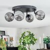 Chehalis Plafonnier, Boule lumineuse Fumé, 4 lumières