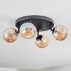 Chehalis Plafonnier, Boule lumineuse Ambre, 4 lumières