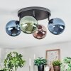 Chehalis Plafonnier, Boule lumineuse Bleu, Vert, Cuivré, 4 lumières