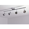 Plafonnier Wofi HOORN LED Chrome, 4 lumières