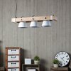 Suspension Brilliant Plow Bois foncé, Blanc, 3 lumières