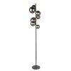Lampadaire WOFI VILLA Chrome, Noir, 7 lumières