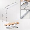 Suspension Oksbol Brun, Bois clair, Blanc, 3 lumières