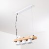Suspension Oksbol Brun, Bois clair, Blanc, 3 lumières