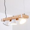 Suspension Oksbol Brun, Bois clair, Blanc, 3 lumières
