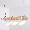 Suspension Oksbol Brun, Bois clair, Blanc, 3 lumières