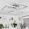 Plafonnier  Solaro LED Chrome, Nickel mat, 1 lumière