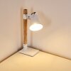 Lampe à poser Oksbol Brun, Blanc, 1 lumière