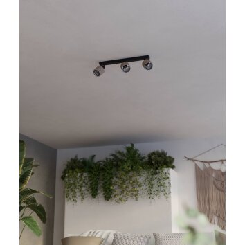 ROSLEY Plafonnier, Spot de plafond Luminaires Eglo Noir, 3 lumières