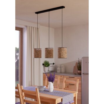 BUTTERBURN Suspension Luminaires Eglo Noir, 3 lumières